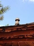 屋根の上に松茸のオブジェが…☆