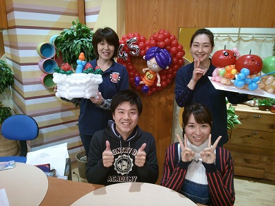 AOMORIバルーン集団『ねじりんご』の皆さんと。
