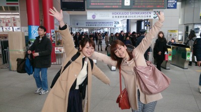 函館駅にて（開業前）