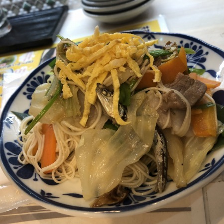 そうめんを炒めたもの　おいしかった