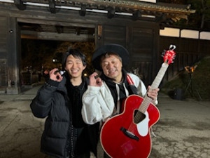 タマ伸也さん、川口さん、八郎さんと弘前公園から中継！