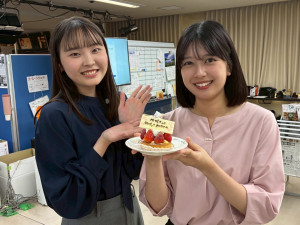 いつも優しく丁寧に指導してくださる齋藤アナ